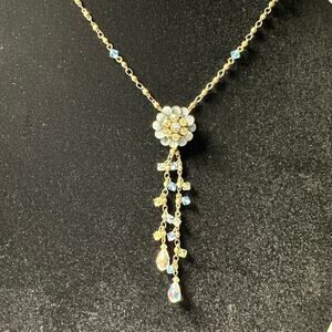 Vintage Liz Palacios - Blue and Gold Necklace